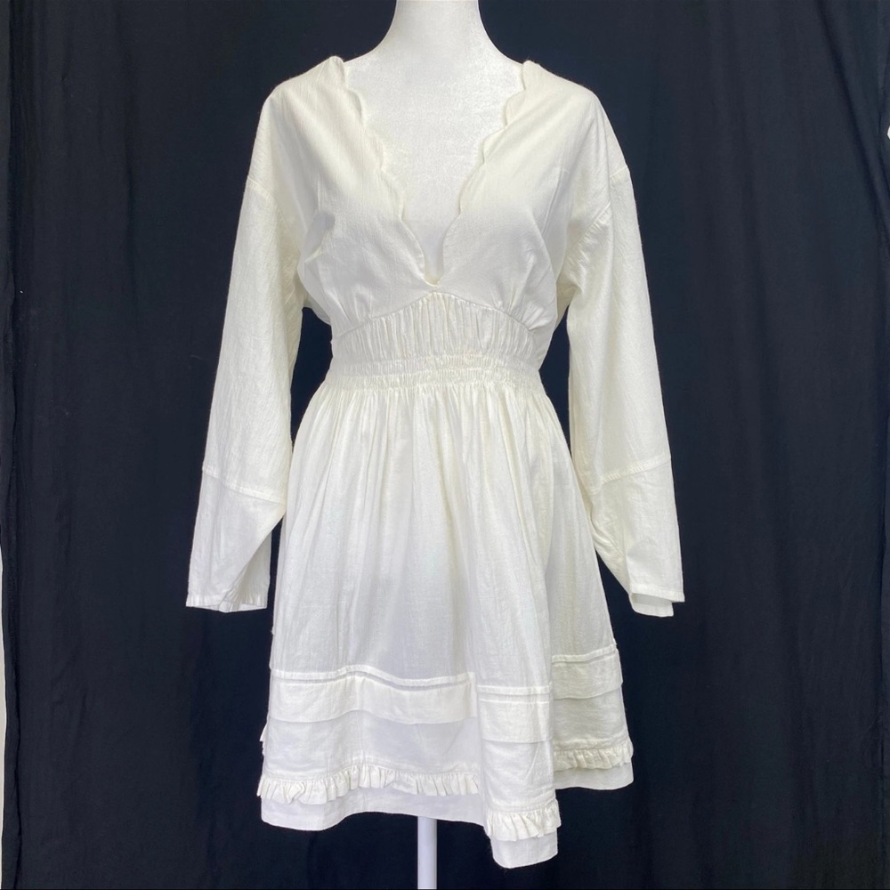 Free People White Mini Dress vaycay vibing new with tags